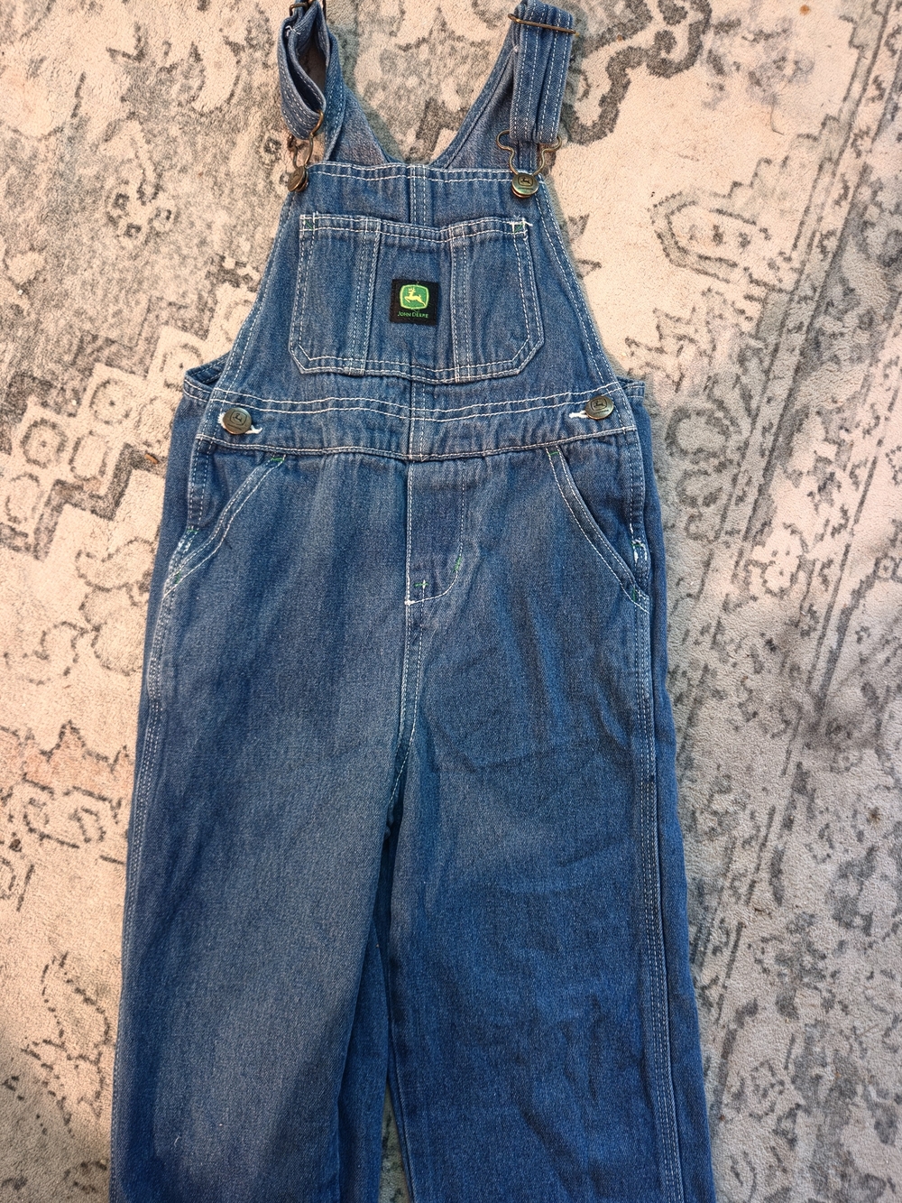 John Deere Blue Denim Men's Relaxed Overalls